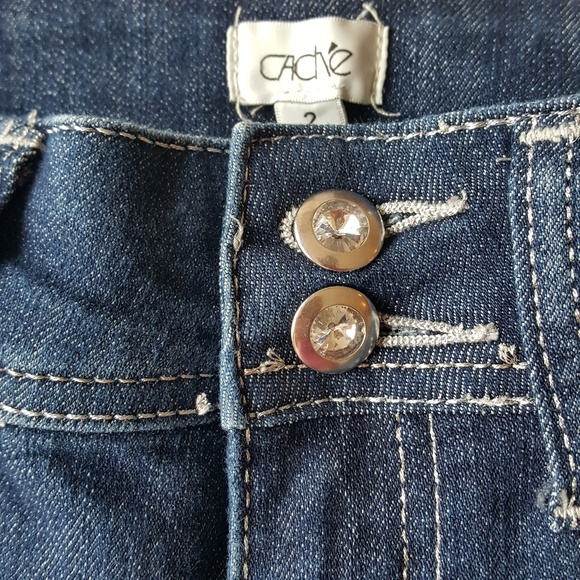 Cache Jeweled & Sequin Flare Jeans - Picture 5 of 6